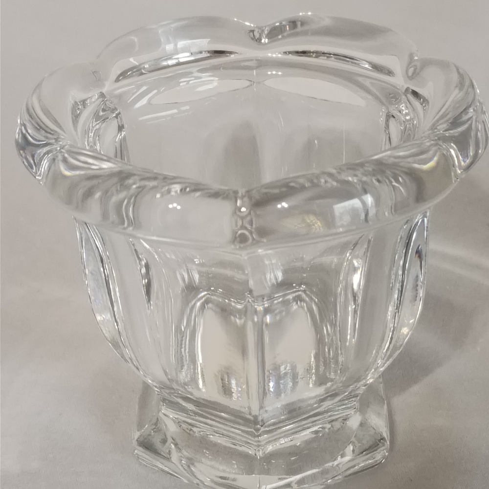Vintage Baccarat Clear Crystal Lidded Jam Jar Made In France - Picture 5 of 6